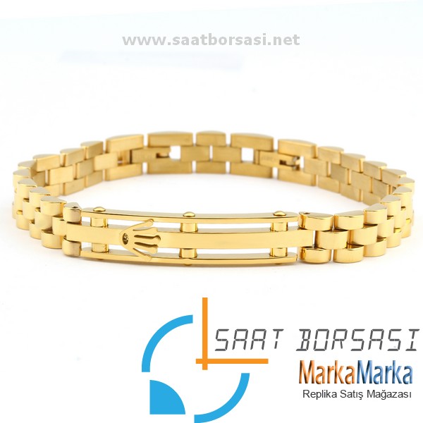 B38-Çelik Zincir Marka Kordon Gold Bileklik