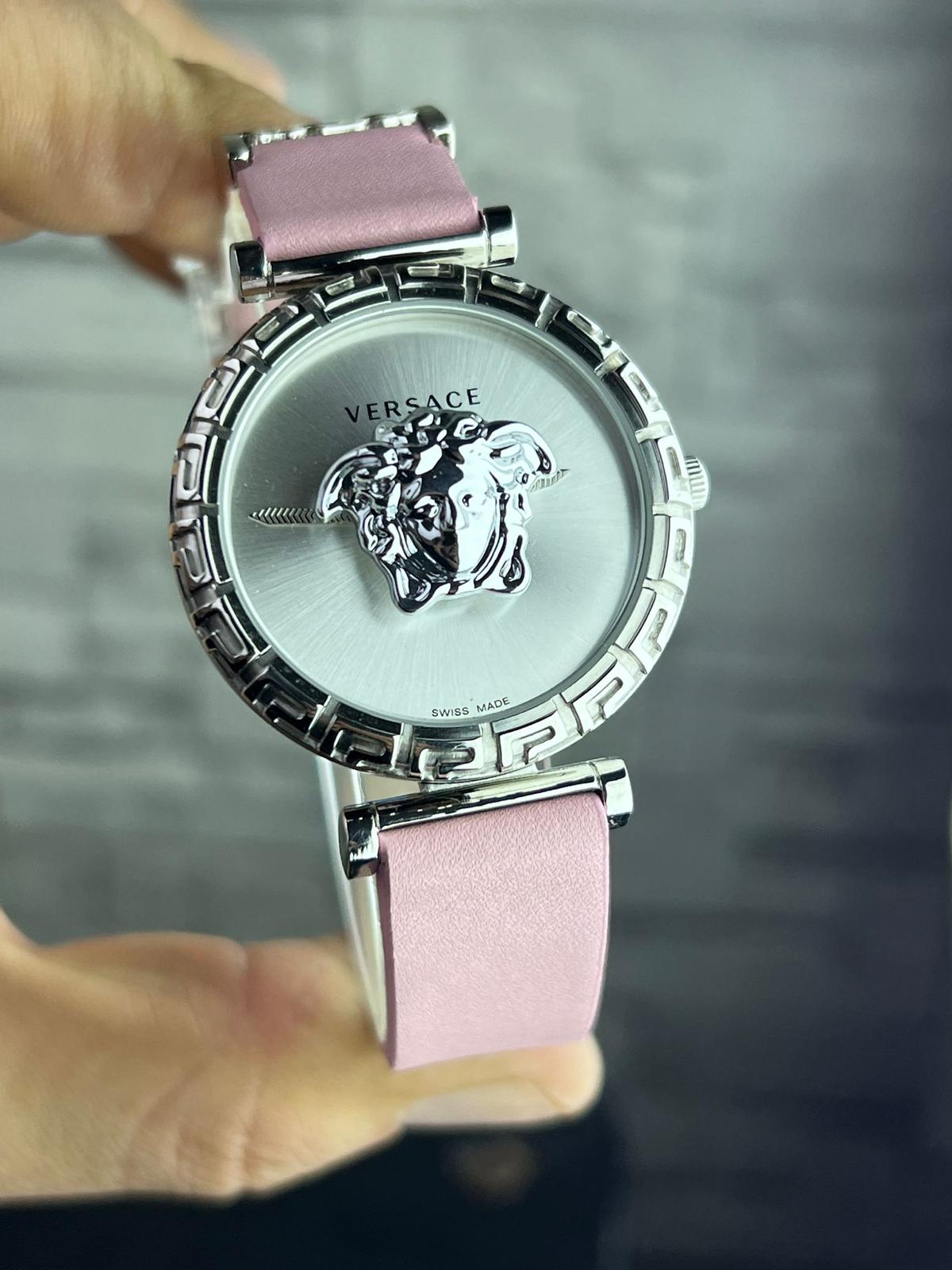DP179- Versace Gümüş Kasa Gri Kadran Kadın Saati