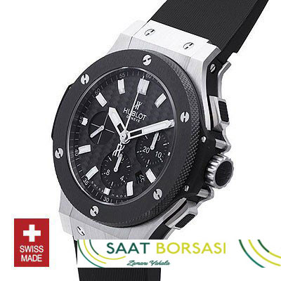 ETA019- Hublot Big Bang Evolution SS Black Bezel Chronograph (7750 ETA Saat)