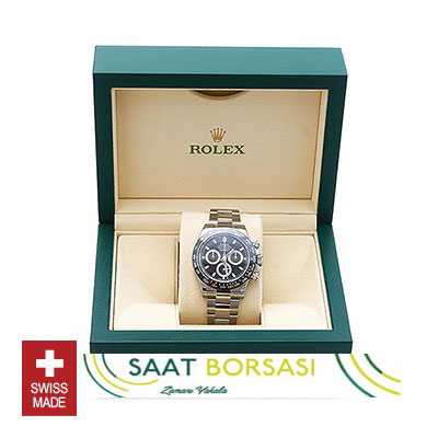 ETA026- Rolex Daytona 2016 SS Siyah Seramik Bezel  (4130 ETA Saat)