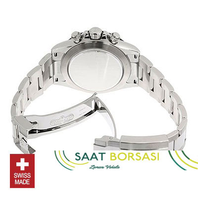 ETA027- Rolex Daytona 2016 SS Beyaz Seramik Bezel  (4130 ETA Saat)