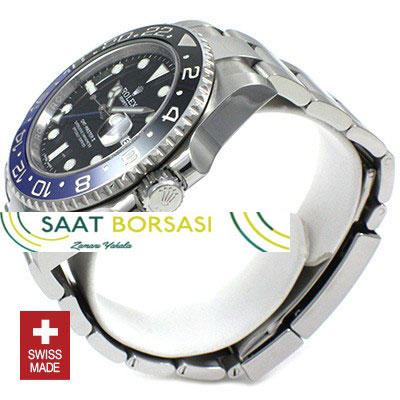 ETA035- Rolex GMT Master II SS Blue Black Ceramic  (3285 ETA Saat)