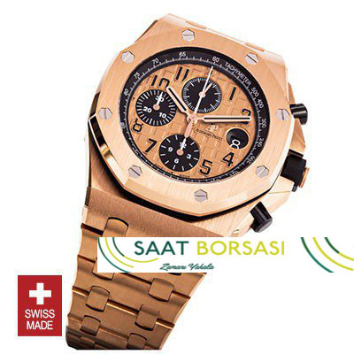 ETA052- Audemars Piguet Royal Oak Offshore Rose Gold Chronograph  (7751ETA Saat)