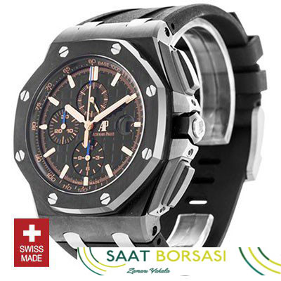 ETA054- Audemars Piguet Royal Oak Offshore Novelty Chronograph 2017 Ceramic Gold Black  (7750ETA Saat)