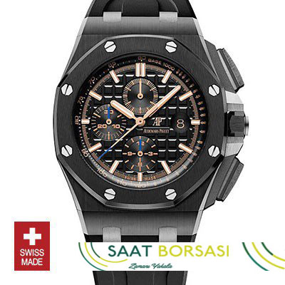 ETA054- Audemars Piguet Royal Oak Offshore Novelty Chronograph 2017 Ceramic Gold Black  (7750ETA Saat)