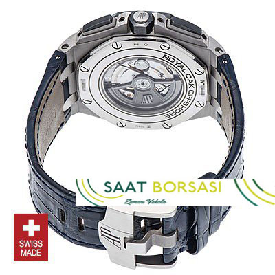 ETA055- Audemars Piguet Royal Oak Offshore Novelty Chronograph 2017 Platinum Blue  (7750ETA Saat)