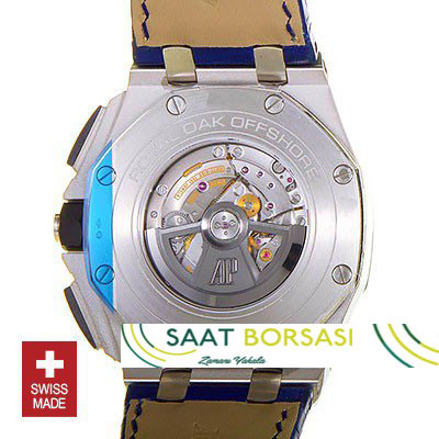 ETA055- Audemars Piguet Royal Oak Offshore Novelty Chronograph 2017 Platinum Blue  (7750ETA Saat)