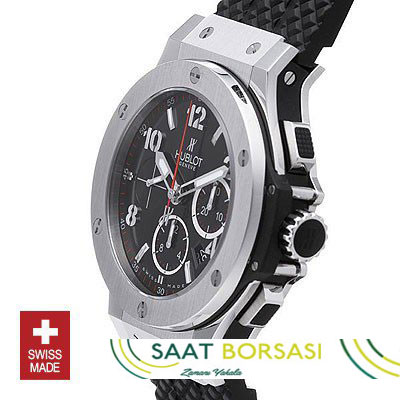 ETA059- Hublot Big Bang SS Black Chronograph (7750 ETA Saat)