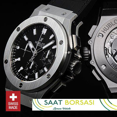 ETA061- Hublot Big Bang Evolution SS Black Chronograph (7750 ETA Saat)