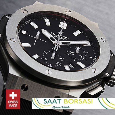 ETA061- Hublot Big Bang Evolution SS Black Chronograph (7750 ETA Saat)