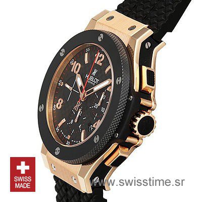 ETA062- Hublot Big Bang Evolution Rose Gold Black Chronograph (7750 ETA Saat)