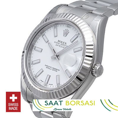 ETA068- Rolex Datejust II SS White (3136 ETA Saat)