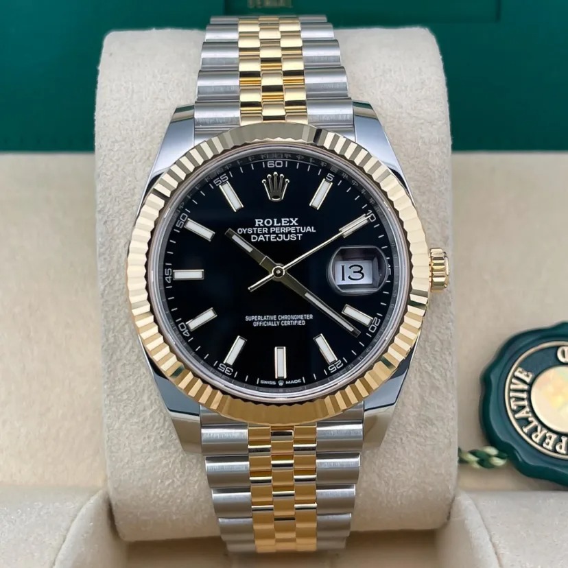 ETA076- Rolex Datejust Two Tone Black 126333 3235 