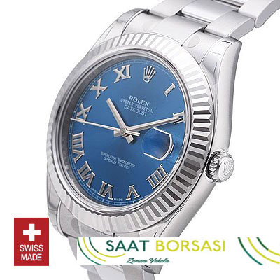 ETA080- Rolex Datejust II SS Blue (3136 ETA Saat)