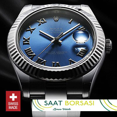 ETA080- Rolex Datejust II SS Blue (3136 ETA Saat)