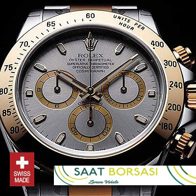 ETA089- Rolex Daytona 2Tone Stainless Grey Slate (7750 ETA Saat)