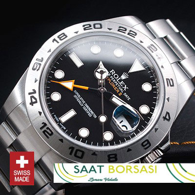 ETA102- Rolex Explorer II Black SS (3187 ETA Saat)