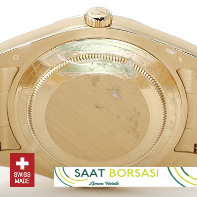 ETA122- Rolex Day-Date II Gold Gold Diamonds (3156 ETA Saat)