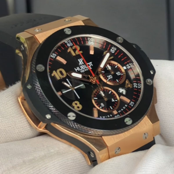 HBLT001- Hublot Big Bang Evolution Rose Gold Black Chronograph (7750 ETA Saat)