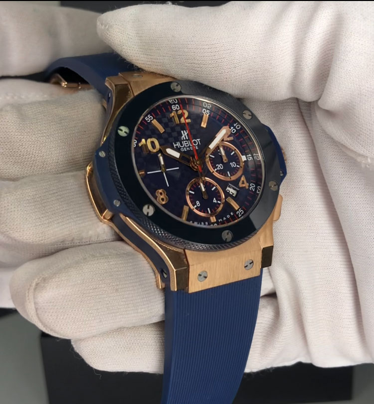 HBLT002- Hublot Big Bang Evolution Rose Gold Black Chronograph (7750 ETA Saat)