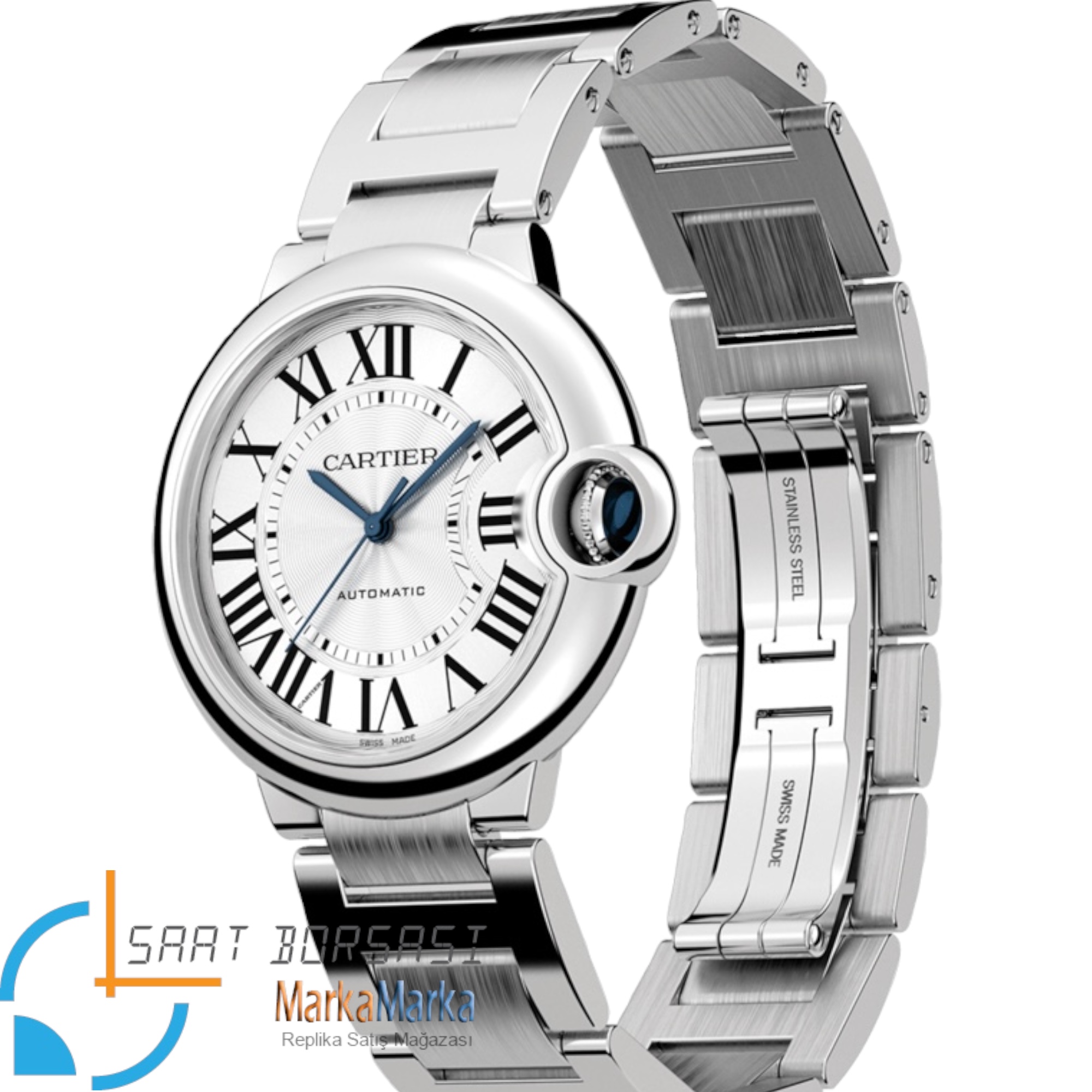 MB020- Cartier Ballon Blue De Silver -36mm