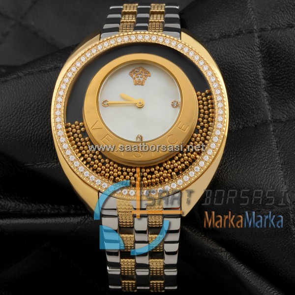 MB084- Versace Taşlı Silver Gold