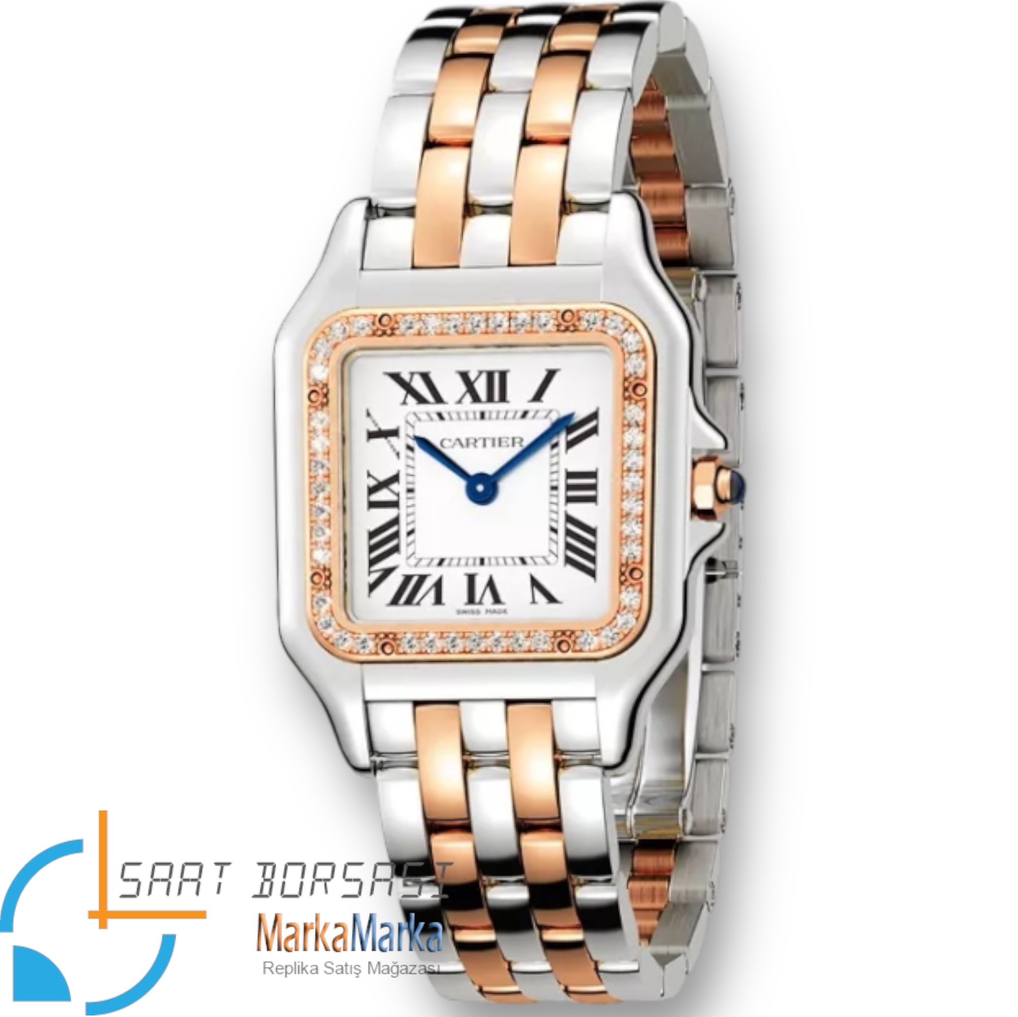 MB090- Cartier Panthere De Cartier Rose/Silver Medium- 27mm
