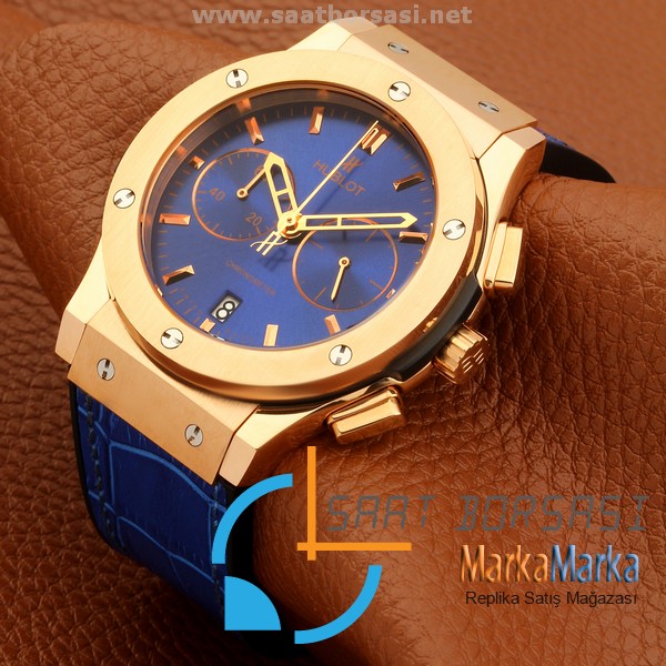 MM1154- Hublot Big Bang Mavi Kadran Mavi Kordon Gold Kasa