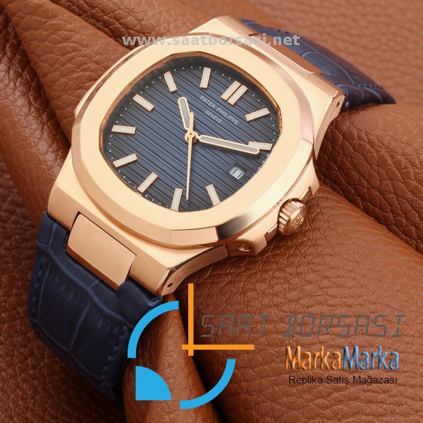 MM1225- Patek Philippe Geneve Nautilus Lacivert Kadran Gold Kasa