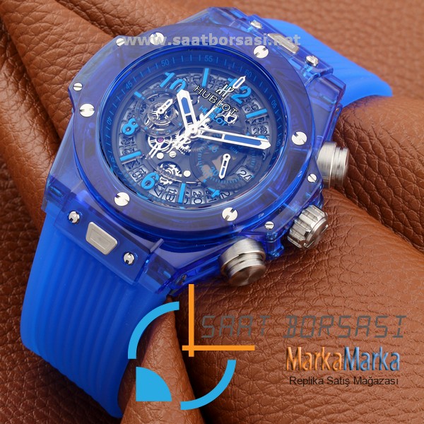 MM1226- Hublot Big Bang Unico Şeffaf Mavi