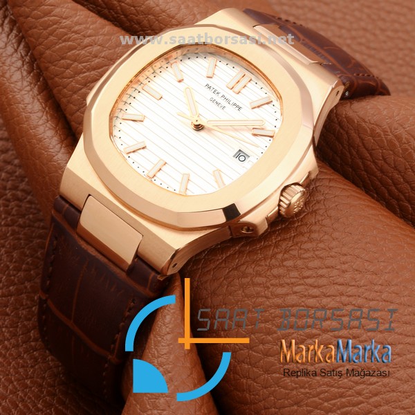 MM1230- Patek Philippe Geneve Nautilus Beyaz Kadran Gold  Kasa