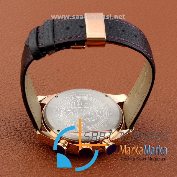 MM1250- Versace Lacivert Kadran Deri Kordon