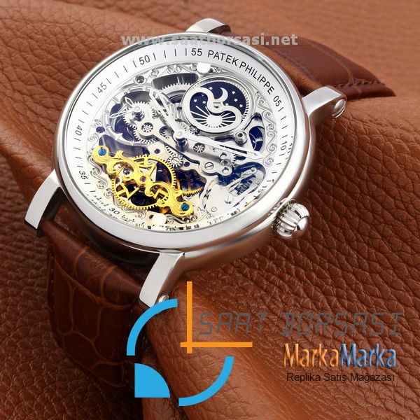 MM1373- Patek Philippe Skeleton Tourbillion Gümüş Kasa