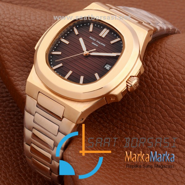 MM1377- Patek Philippe Geneve Nautilus Kahve Kadran Rose Kasa