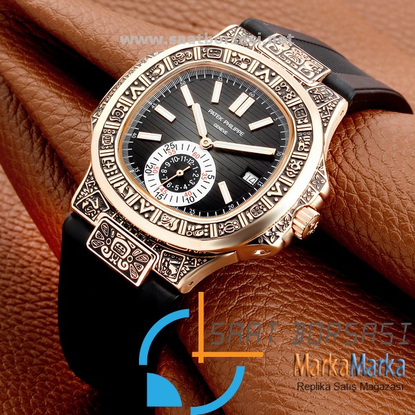 MM1467- Patek Philippe Geneve Nautilus İşlemeli Gold Kasa 