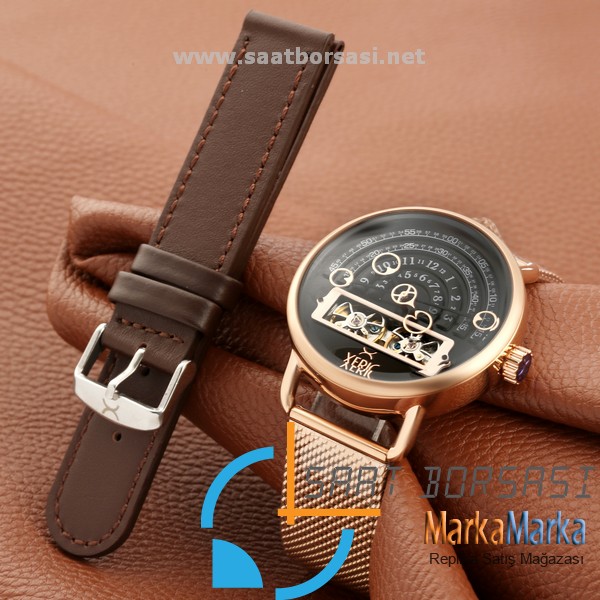 MM1601- Xeric Halograph Automatic Mesh Rose Gold