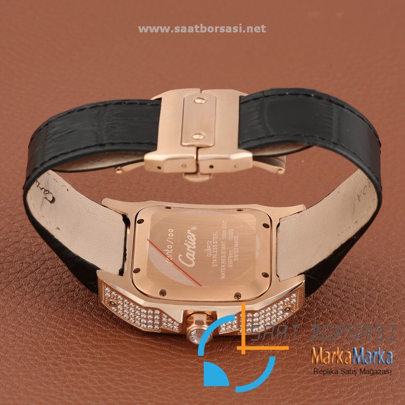 MM1678- Cartier Santos 100 Diamond Gold