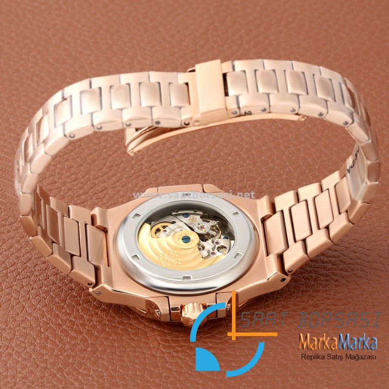 MM1758- Patek Philippe Geneve Nautilus Beyaz Kadran Rose Kasa