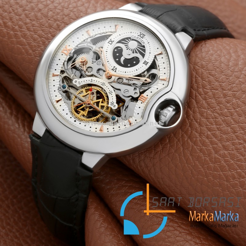 MM1760- Cartier Skeletion Tourbillion Two Watch Rose