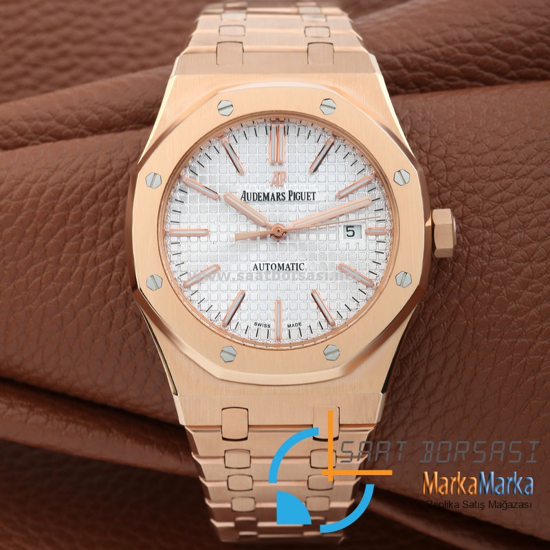 MM1796- Audemars Piguet Royal Oak Beyaz Kadran Gold Kasa