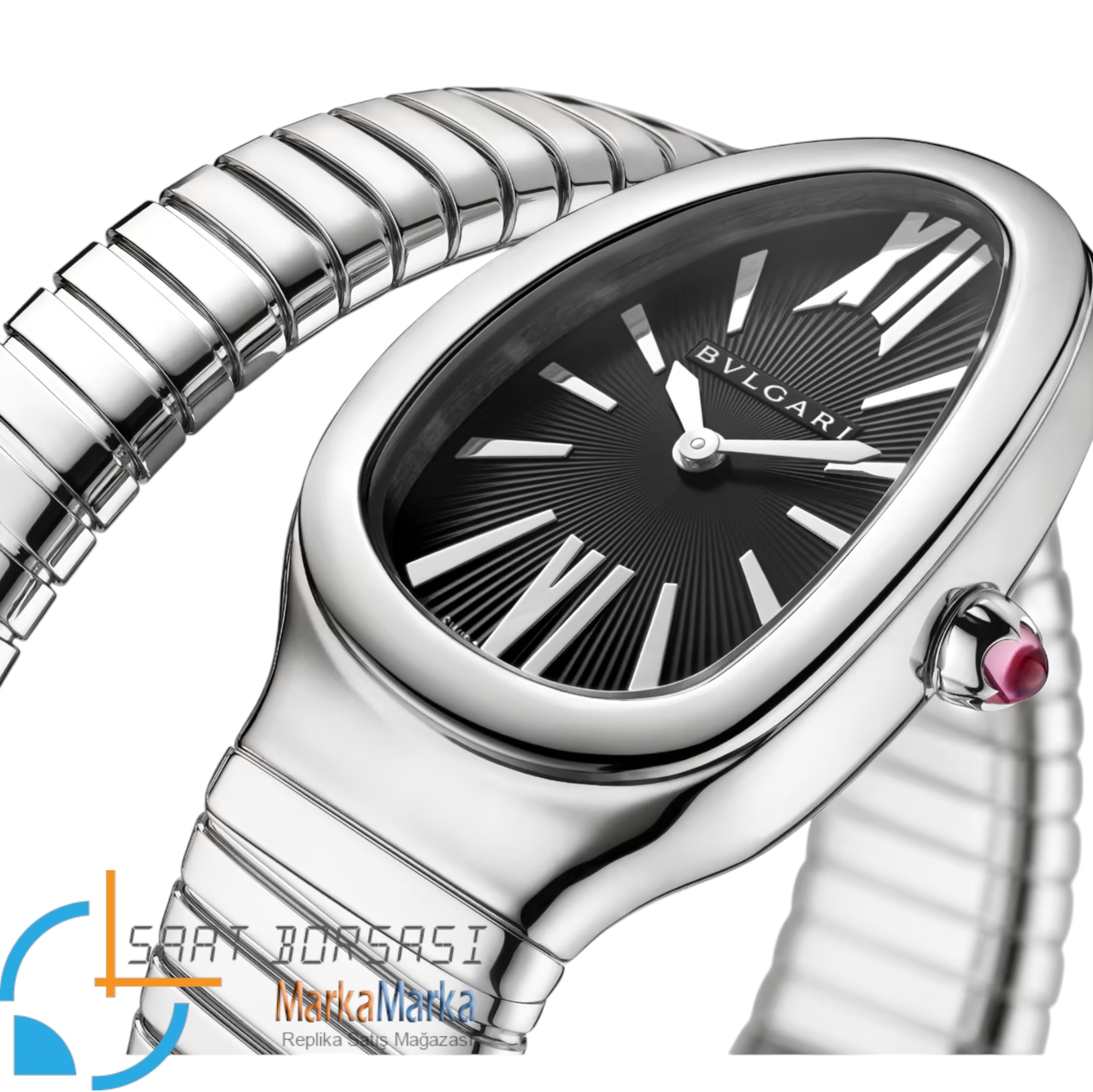 MM1850- Bvlgari Serpenti Tubogas Single Spiral Silver -35mm