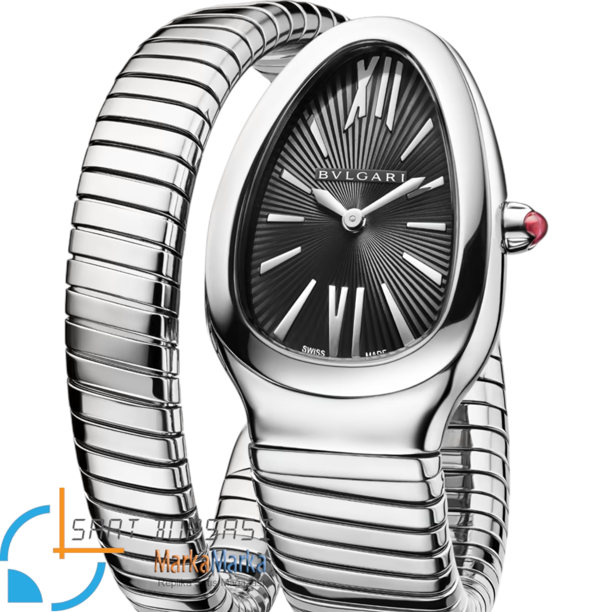 MM1850- Bvlgari Serpenti Tubogas Single Spiral Silver -35mm