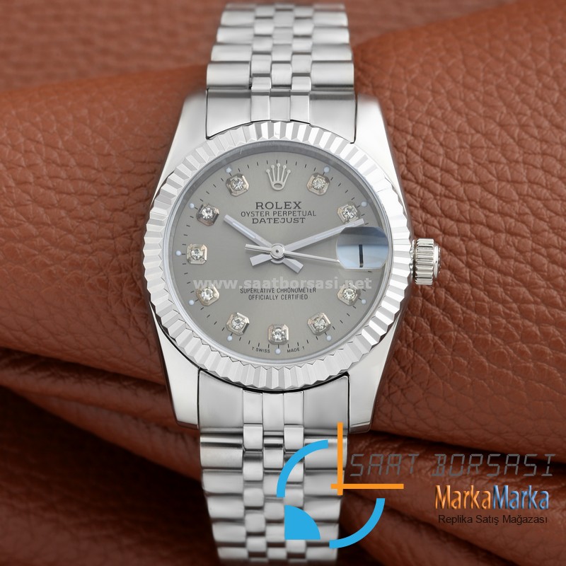 MM1858- Rolex Oyster Perpetual DateJust-Silver/Diamond-31mm