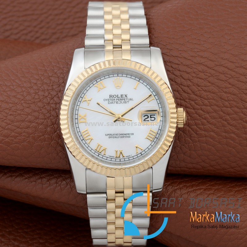 MM1885- Rolex Oyster Perpetual DateJust-Gold/Silver-36mm