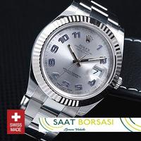 ETA067- Rolex Datejust II SS Silver Arabic (3136 ETA Saat)