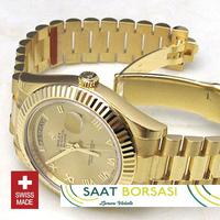 ETA123- Rolex Day-Date II Gold Gold Roma (3156 ETA Saat)