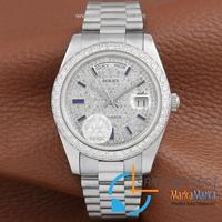 MM1660- Rolex Oyster Perpetual Day-Date-Diamond-Silver